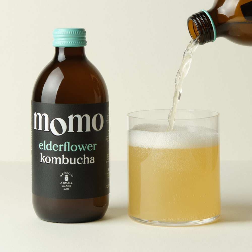 Organic Elderflower Kombucha by MOMO | Raw, Unfiltered