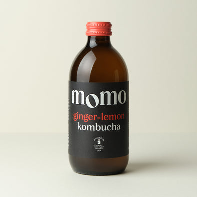 Organic Ginger-Lemon Kombucha by MOMO | Raw, Unfiltered