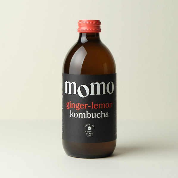 Organic Ginger-Lemon Kombucha by MOMO | Raw, Unfiltered