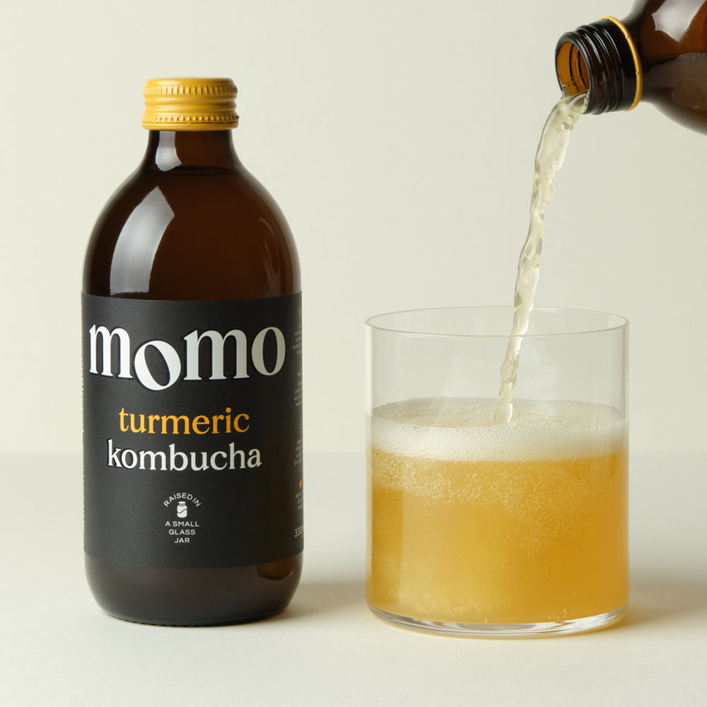 Organic Turmeric Kombucha by MOMO | Raw, Unfiltered